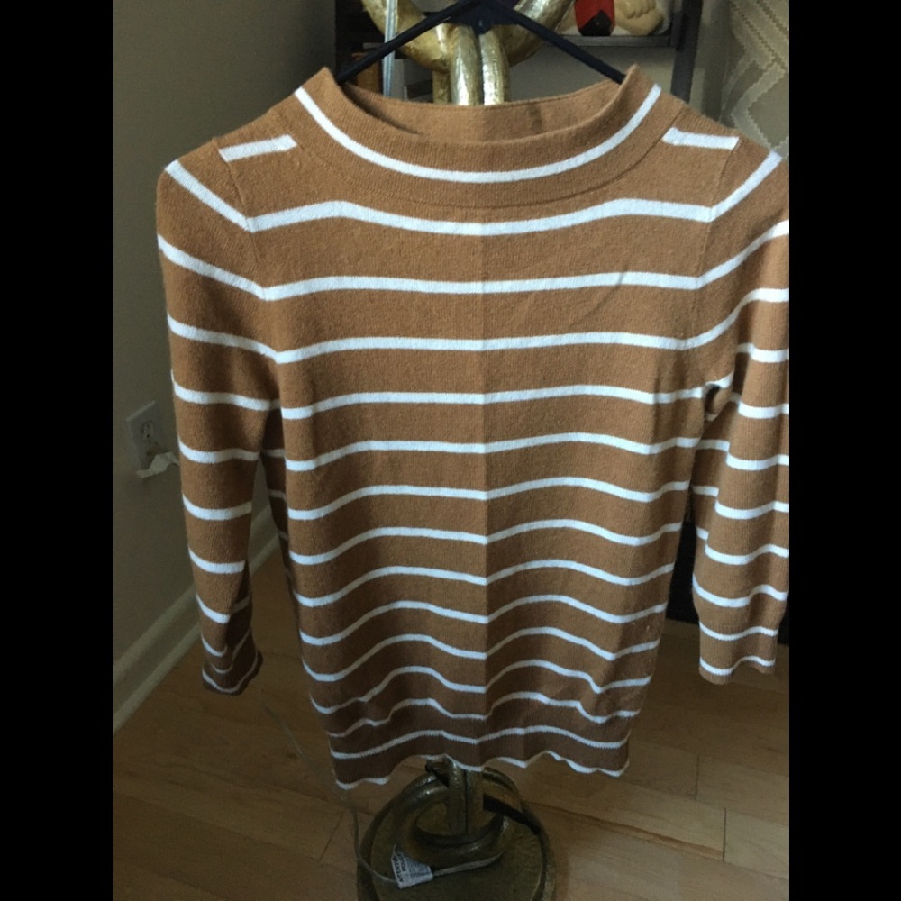 J.crew cashmere striped sweater